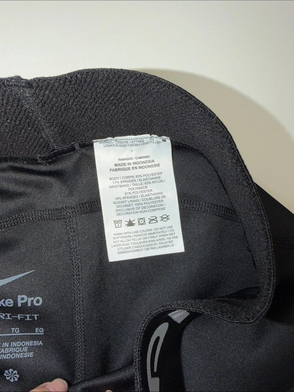 Nike‎ Pro Black Compression Shorts with White Swoosh